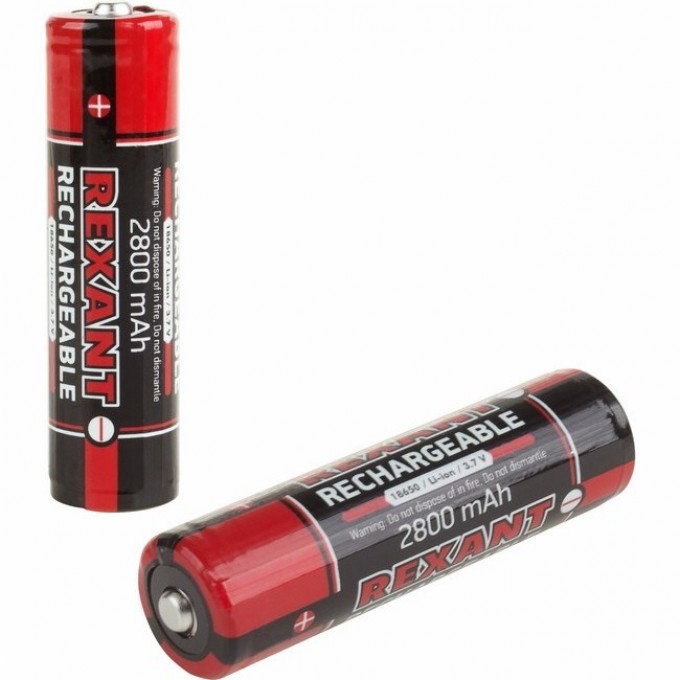 Аккумулятор REXANT 18650 с защитой Li-ion 2800 mAH 3.7 В, 1 шт. 30-2030-05 Аккумулятор REXANT 18650 с защитой Li-ion 2800 mAH 3.7 В, 1 шт. 30-2030-05