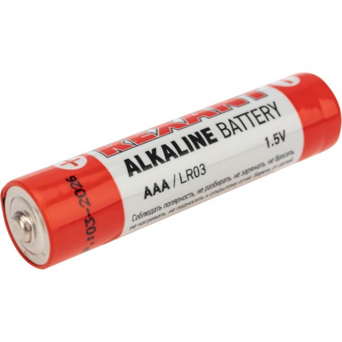 Алкалиновая батарейка REXANT AAA/LR03 1.5 V, 4 шт. 30-1012 Алкалиновая батарейка REXANT AAA/LR03 1.5 V, 4 шт. 30-1012