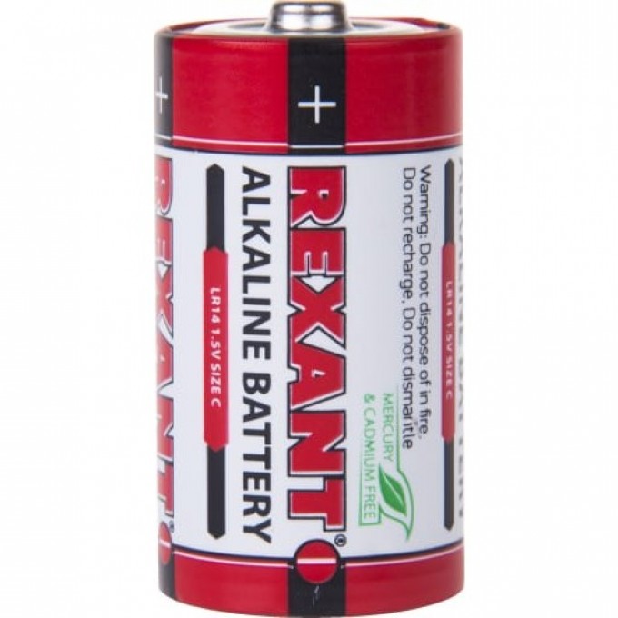 Алкалиновая батарейка REXANT С/LR14 1.5 V, 2 шт. 30-1014 Алкалиновая батарейка REXANT С/LR14 1.5 V, 2 шт. 30-1014