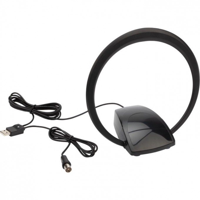 Антенна REXANT RING-51 комнатная для цифрового телевидения DVB-T2 с USB питанием 34-0723 Антенна REXANT RING-51 комнатная для цифрового телевидения DVB-T2 с USB питанием 34-0723