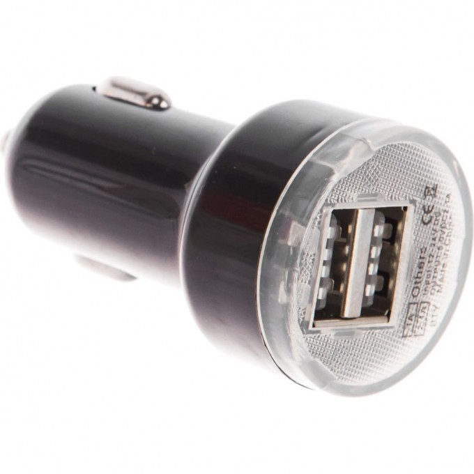 Автозарядка REXANT в прикуриватель 2хUSB с индикацией (АЗУ) (1000+2100 mA) черная 18-1190 Автозарядка REXANT в прикуриватель 2хUSB с индикацией (АЗУ) (1000+2100 mA) черная 18-1190