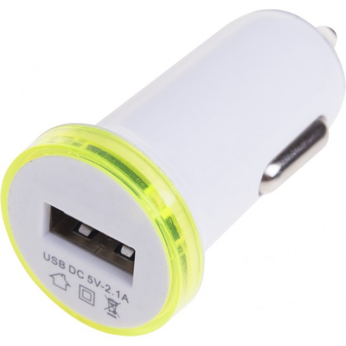 Автозарядка в прикуриватель REXANT USB 5 V 2100 mA белая 18-1937 Автозарядка в прикуриватель REXANT USB 5 V 2100 mA белая 18-1937