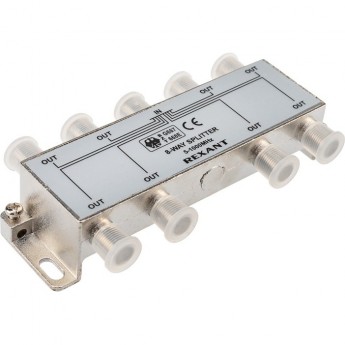 Делитель REXANT ТВ х 8 под F разъём 5-1000МГц Делитель REXANT ТВ х 8 под F разъём 5-1000МГц