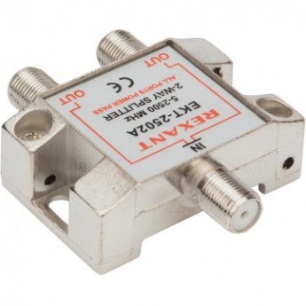 Делитель спутниковый REXANT F-типа на 2 TV 5-2500 МГц Делитель спутниковый REXANT F-типа на 2 TV 5-2500 МГц