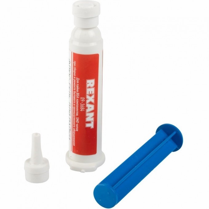 Флюс-гель для пайки REXANT BGA и SMD 12 мл техно-шприц 09-3684 Флюс-гель для пайки REXANT BGA и SMD 12 мл техно-шприц 09-3684