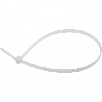 Хомут-стяжка REXANT нейлоновая с тройным замком 250x3.6 мм белая, 100 шт.
