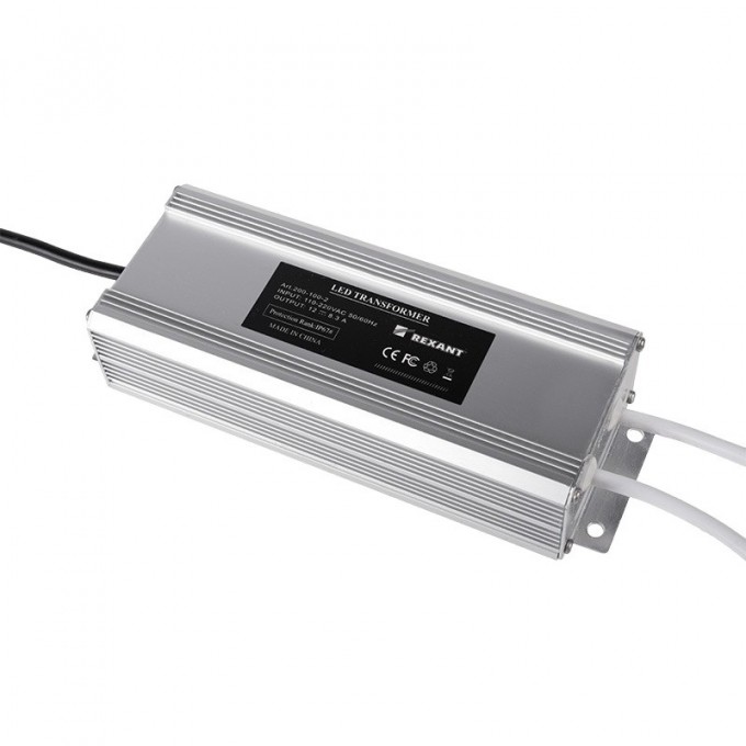 Источник питания REXANT AC 110-250V/DC 12V 8,4А 100W с проводами влагозащищенный (IP67) 200-100-2 Источник питания REXANT AC 110-250V/DC 12V 8,4А 100W с проводами влагозащищенный (IP67) 200-100-2