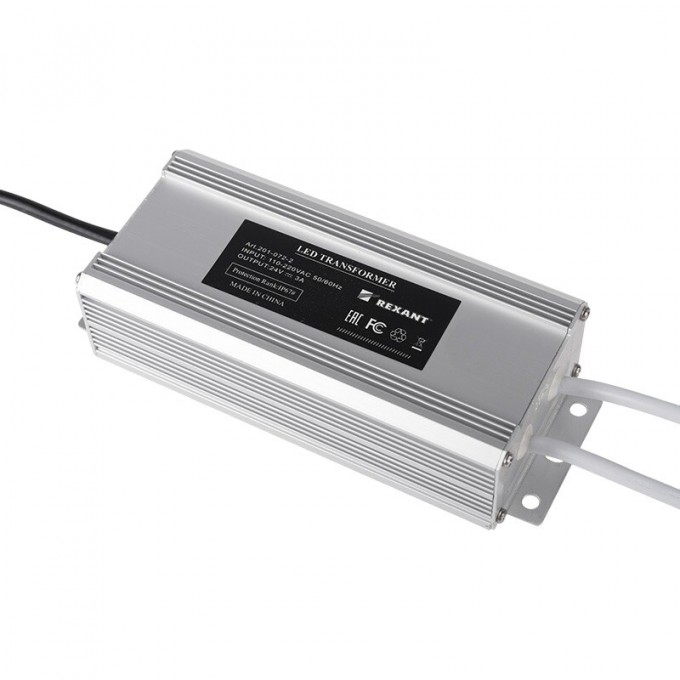 Источник питания тонкий REXANT 220 V AC/24 V DC 3 А 72 W с проводами, влагозащищенный (IP67) 201-072-2 Источник питания тонкий REXANT 220 V AC/24 V DC 3 А 72 W с проводами, влагозащищенный (IP67) 201-072-2