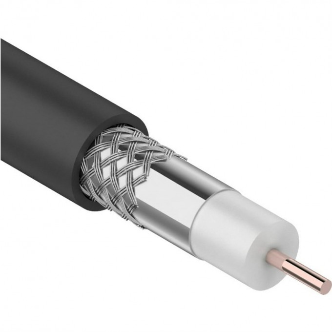 Кабель коаксиальный REXANT RG-6U, 75 Ом, CCS/Al/Al, 64%, 100 м, черный OUTDOOR 01-2202 Кабель коаксиальный REXANT RG-6U, 75 Ом, CCS/Al/Al, 64%, 100 м, черный OUTDOOR 01-2202