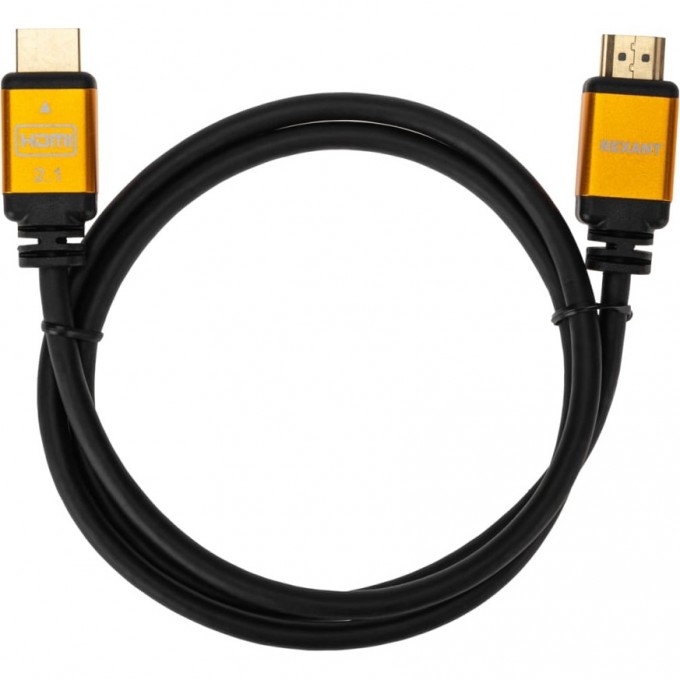 Кабель REXANT HDMI - HDMI 2.1 длина 1 метр GOLD 17-6002 Кабель REXANT HDMI - HDMI 2.1 длина 1 метр GOLD 17-6002