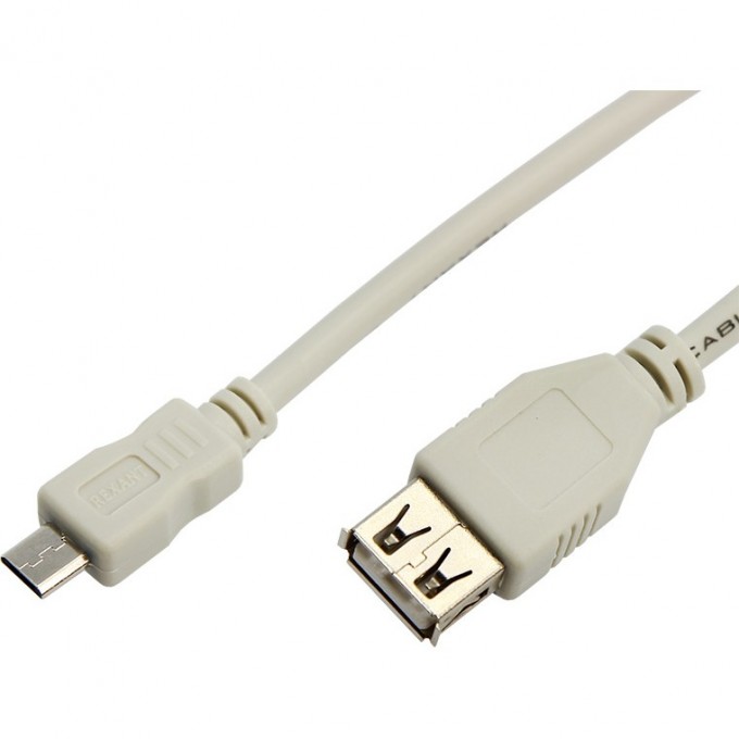 Кабель REXANT micro USB - USB A 0.2 м серый 18-1161 Кабель REXANT micro USB - USB A 0.2 м серый 18-1161