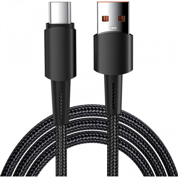 Кабель REXANT USB-A – Type-C, 6А, 120Вт, 1м, в черной нейлоновой оплетке 18-7063 Кабель REXANT USB-A – Type-C, 6А, 120Вт, 1м, в черной нейлоновой оплетке 18-7063