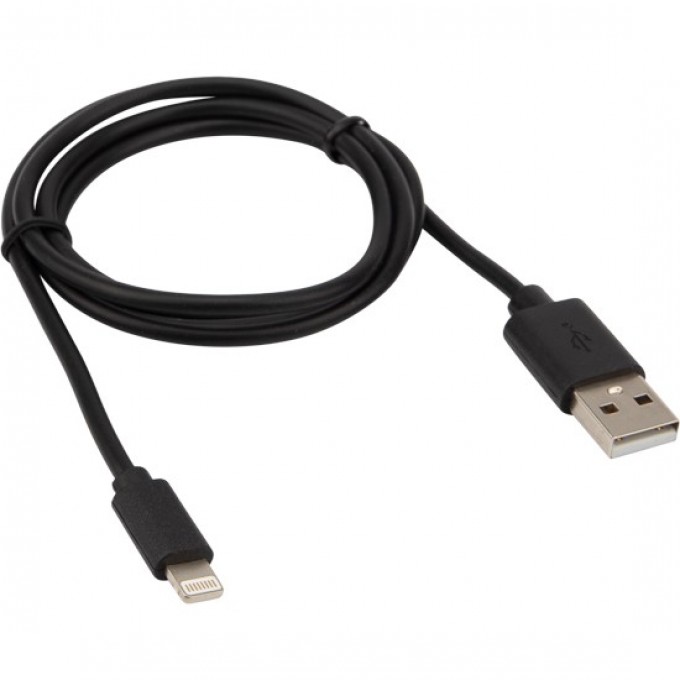 Кабель REXANT USB-Lightning для iPhone черный 1 м 18-1122 Кабель REXANT USB-Lightning для iPhone черный 1 м 18-1122