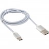 Кабель REXANT USB-Type-C 2,4A, длина 1 м, серебристый 18-1884