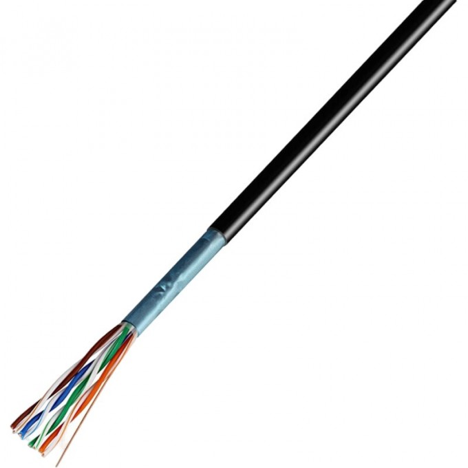 Кабель витая пара REXANT F/UTP, CAT 5e, ZH нг(А)-HF, 4PR, 24AWG, OUTDOOR, SOLID, черный, 305 м 01-0165 Кабель витая пара REXANT F/UTP, CAT 5e, ZH нг(А)-HF, 4PR, 24AWG, OUTDOOR, SOLID, черный, 305 м 01-0165