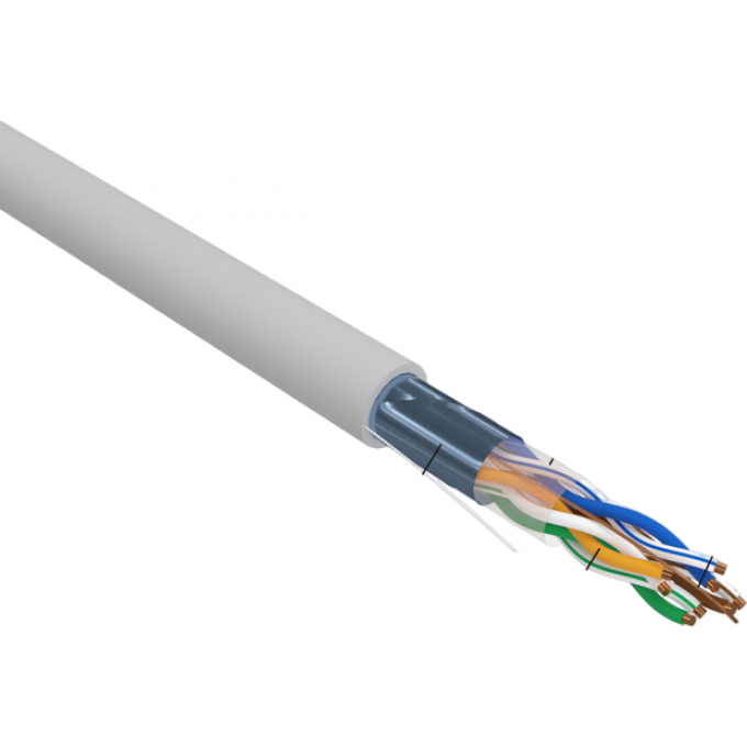 Кабель витая пара REXANT PRO F/UTP, CAT 5e, PVC, 4х2х0,52 мм, 24AWG, INDOOR, SOLID, серый, 305 м 02-0025 Кабель витая пара REXANT PRO F/UTP, CAT 5e, PVC, 4х2х0,52 мм, 24AWG, INDOOR, SOLID, серый, 305 м 02-0025