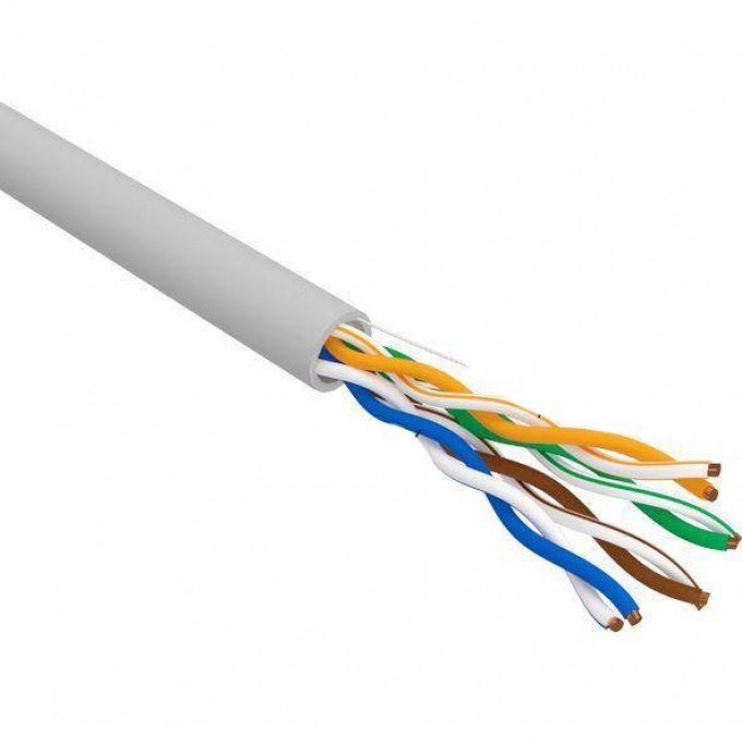 Кабель витая пара REXANT PRO U/UTP, CAT 5e, PVC, 4х2х0,52 мм, 24AWG, INDOOR, SOLID, серый, 305 м 02-0005 Кабель витая пара REXANT PRO U/UTP, CAT 5e, PVC, 4х2х0,52 мм, 24AWG, INDOOR, SOLID, серый, 305 м 02-0005