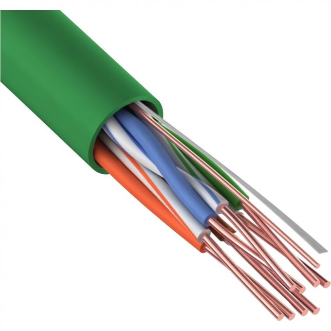 Кабель витая пара REXANT U/UTP, CAT 5e, нг(А)-HFLTx, 4х2х0,52мм, 24AWG, INDOOR, SOLID, зеленый, 305м 01-0062 Кабель витая пара REXANT U/UTP, CAT 5e, нг(А)-HFLTx, 4х2х0,52мм, 24AWG, INDOOR, SOLID, зеленый, 305м 01-0062