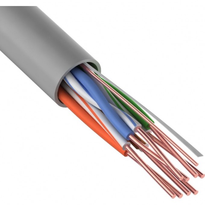 Кабель витая пара REXANT U/UTP, CAT 5e, ZH нг(А)-HF, 4PR, 24AWG, INDOOR, SOLID, серый, 305 м 01-0069 Кабель витая пара REXANT U/UTP, CAT 5e, ZH нг(А)-HF, 4PR, 24AWG, INDOOR, SOLID, серый, 305 м 01-0069