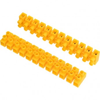 Клеммная колодка REXANT KВ-10 4-10 винтовая желтый, 10 шт.