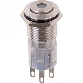 Кнопка антивандальная REXANT Ø16 250В Б/Фикс (5с) (ON)-OFF/(OFF)-ON зеленая