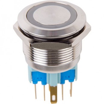 Кнопка антивандальная REXANT 22 250В б/фикс подсветка красная