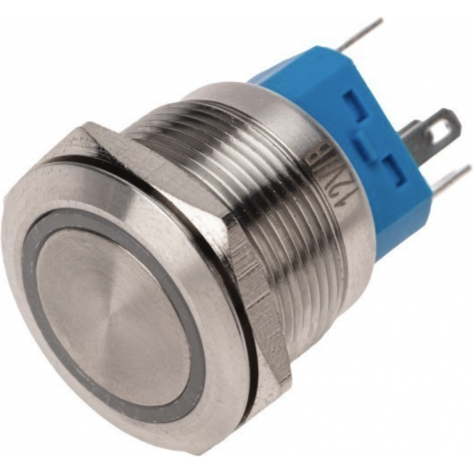 Кнопка REXANT антивандальная Ø22 12В(LED) Б/Фикс (5с) OFF-(ON) / ON-(OFF) подсв/синяя 36-3511 Кнопка REXANT антивандальная Ø22 12В(LED) Б/Фикс (5с) OFF-(ON) / ON-(OFF) подсв/синяя 36-3511