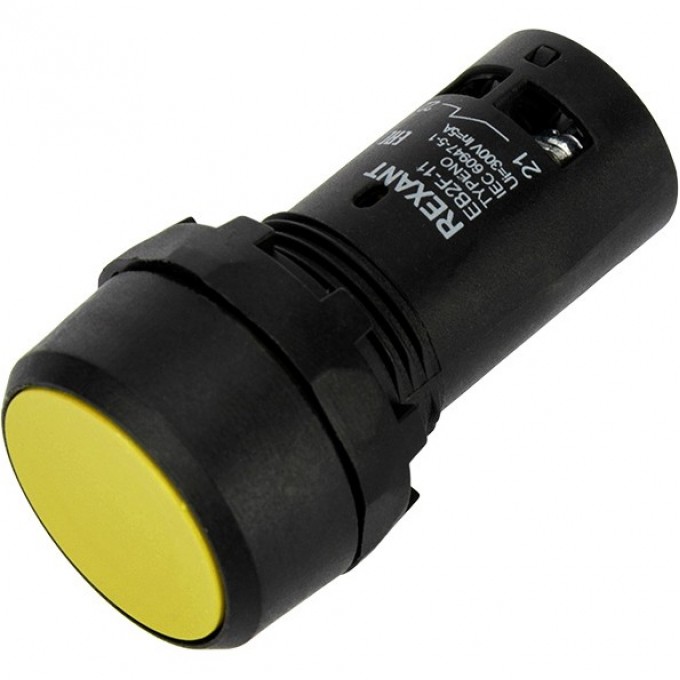 Кнопка REXANT EB22 возвратная желтая 36-5532 Кнопка REXANT EB22 возвратная желтая 36-5532