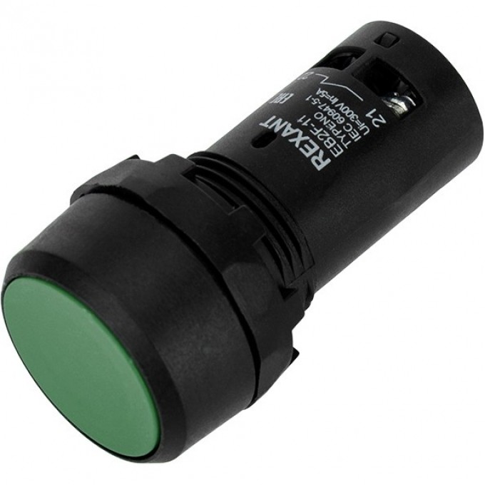 Кнопка REXANT EB22 возвратная зеленая 36-5531 Кнопка REXANT EB22 возвратная зеленая 36-5531
