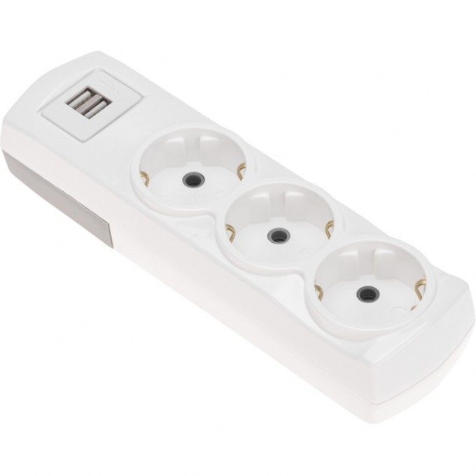 Колодка REXANT PREMIUM 3 гнезда, с/з, 2 USB, белый 13-4402 Колодка REXANT PREMIUM 3 гнезда, с/з, 2 USB, белый 13-4402