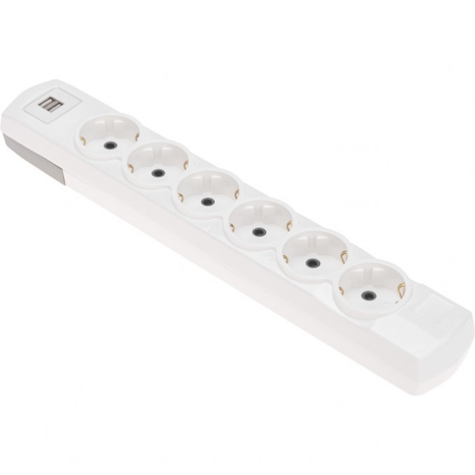 Колодка REXANT PREMIUM 6 гнезд, с/з, 2 USB, белый 13-4407 Колодка REXANT PREMIUM 6 гнезд, с/з, 2 USB, белый 13-4407