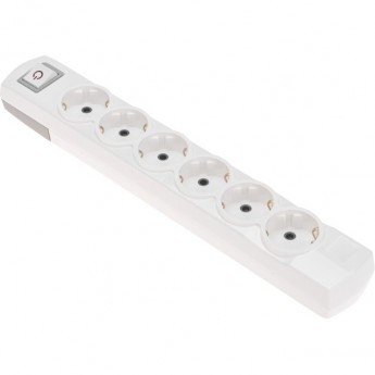 Колодка REXANT PREMIUM 6 гнезд, с/з, с выключателем, белый Колодка REXANT PREMIUM 6 гнезд, с/з, с выключателем, белый