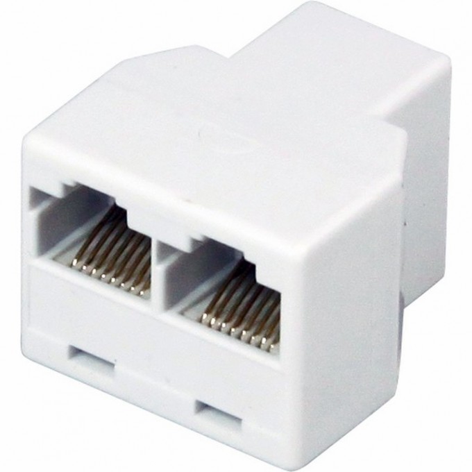 Компьютерный двойник REXANT RJ-45 (гнездо - 2 гнезда) 03-0103 Компьютерный двойник REXANT RJ-45 (гнездо - 2 гнезда) 03-0103