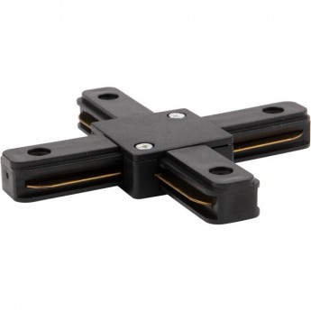 Коннектор REXANT для однофазного шинопровода X-образный черный Коннектор REXANT для однофазного шинопровода X-образный черный