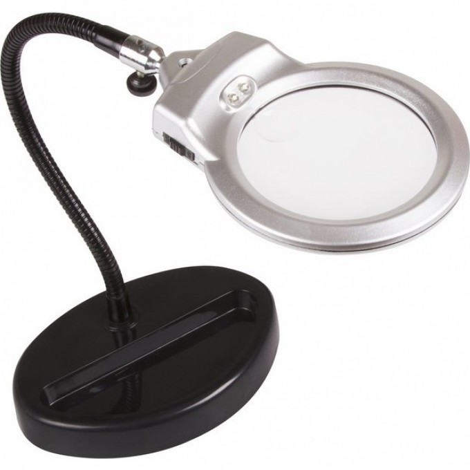 Лупа с подсветкой REXANT 2 LED 90 мм (2.5х) + 22 мм (5х) ниша 12-0257 Лупа с подсветкой REXANT 2 LED 90 мм (2.5х) + 22 мм (5х) ниша 12-0257