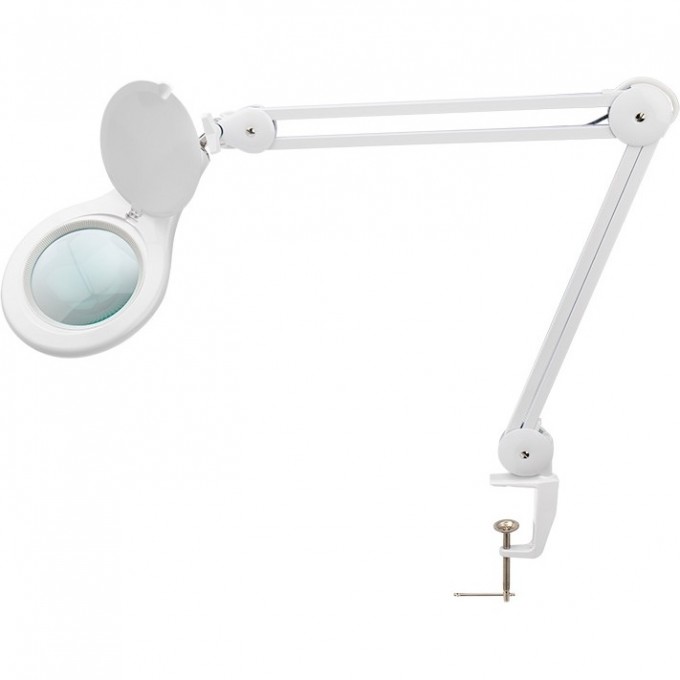 Лупа с подсветкой REXANT 5D 56 SMD LED круглая на струбцине белая 31-0403 Лупа с подсветкой REXANT 5D 56 SMD LED круглая на струбцине белая 31-0403