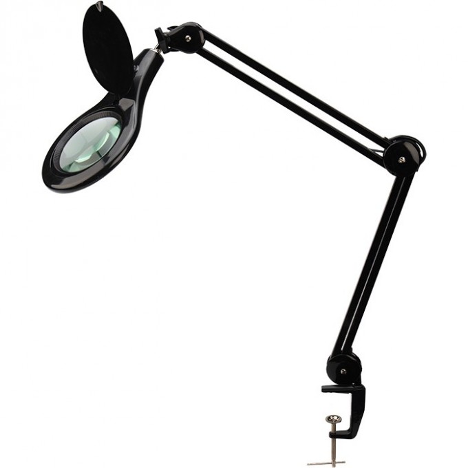 Лупа с подсветкой REXANT 5D 56 SMD LED круглая на струбцине черная 31-0406 Лупа с подсветкой REXANT 5D 56 SMD LED круглая на струбцине черная 31-0406