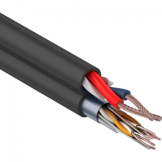 Мульти-кабель REXANT FTP 4PR 24AWG черный 200 м 01-4044 Мульти-кабель REXANT FTP 4PR 24AWG черный 200 м 01-4044