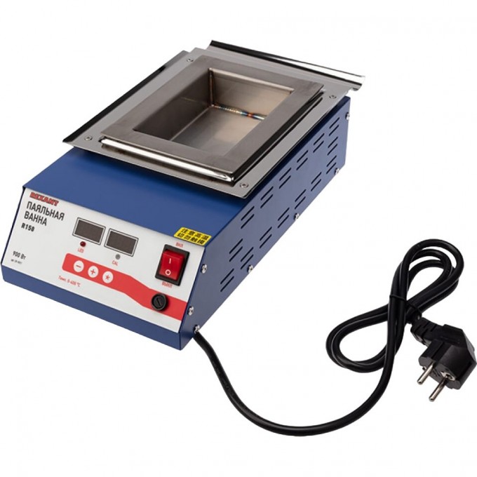 Паяльная ванна REXANT, модель R150, 900 Вт, 150х100х45 мм, 0-400 °C, цифровая 09-9071 Паяльная ванна REXANT, модель R150, 900 Вт, 150х100х45 мм, 0-400 °C, цифровая 09-9071