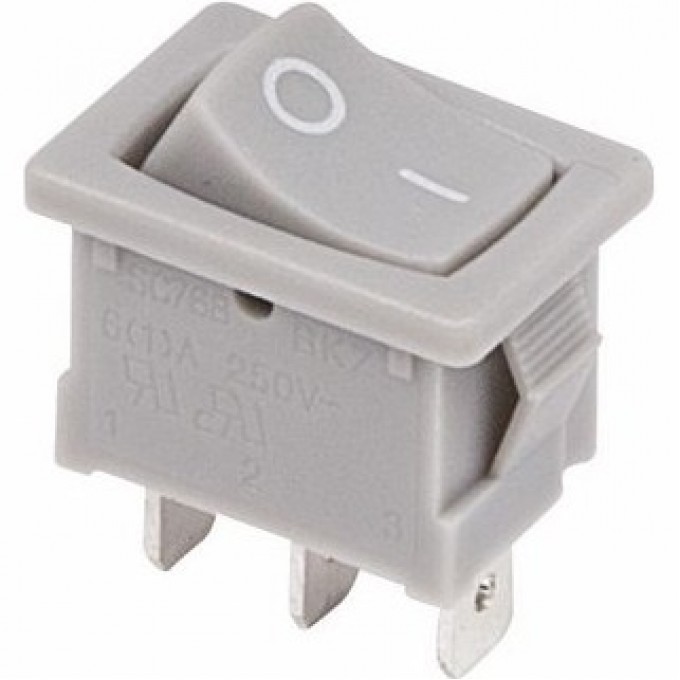 Переключатель клавишный REXANT RWB-202 MINI 6А серый 36-2133 Переключатель клавишный REXANT RWB-202 MINI 6А серый 36-2133