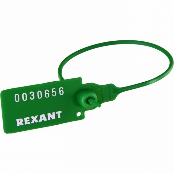 Пломба REXANT пластиковая номерная 220 мм зеленая 07-6113 Пломба REXANT пластиковая номерная 220 мм зеленая 07-6113