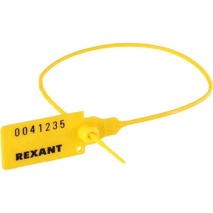 Пломба REXANT пластиковая номерная 320 мм желтая 07-6132 Пломба REXANT пластиковая номерная 320 мм желтая 07-6132