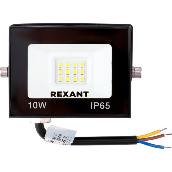 Прожектор REXANT СДО 10 Вт 4000 K черный 605-036 Прожектор REXANT СДО 10 Вт 4000 K черный 605-036