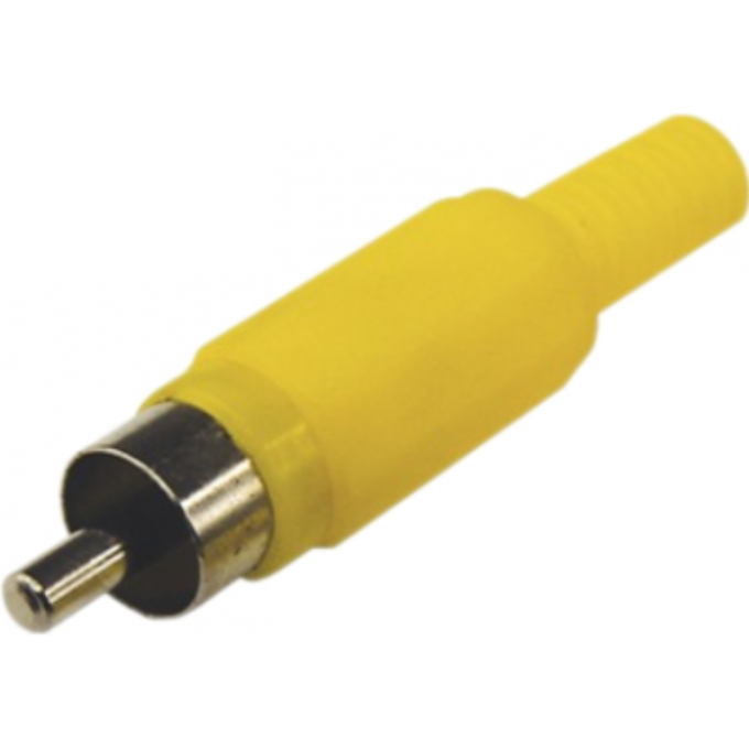 Разъем штекер REXANT RCA жёлтый пайка 14-0402 Разъем штекер REXANT RCA жёлтый пайка 14-0402