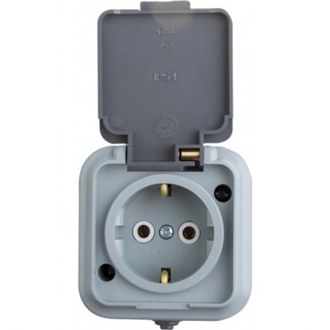 Розетка REXANT IP54 штепсельная с заземлением 16 А 78-0524 Розетка REXANT IP54 штепсельная с заземлением 16 А 78-0524