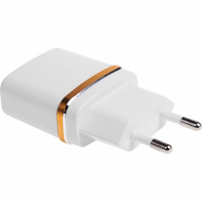 Сетевое зарядное устройство REXANT USB 5 V 2100 mA белое с золотой полоской 18-2222 Сетевое зарядное устройство REXANT USB 5 V 2100 mA белое с золотой полоской 18-2222