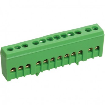 Шина REXANT PE в корпусном зеленом изоляторе 12 групп Шина REXANT PE в корпусном зеленом изоляторе 12 групп