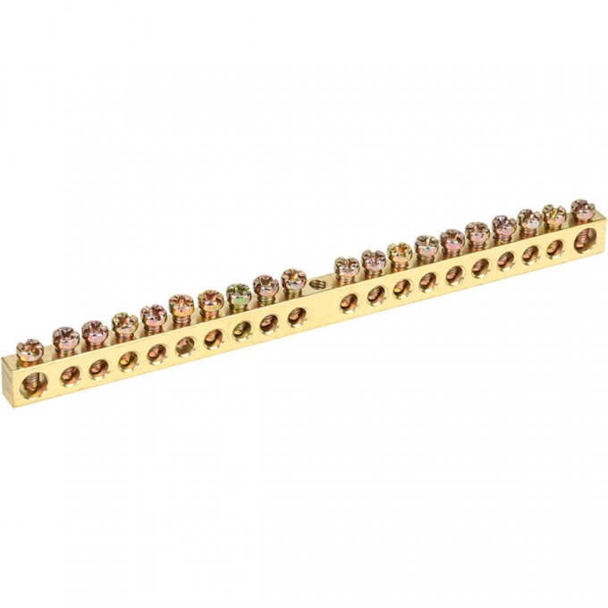 Шина REXANT PEN «земля-ноль» 6х9 мм 20/1 (20 групп/крепеж по центру) 11-2362 Шина REXANT PEN «земля-ноль» 6х9 мм 20/1 (20 групп/крепеж по центру) 11-2362