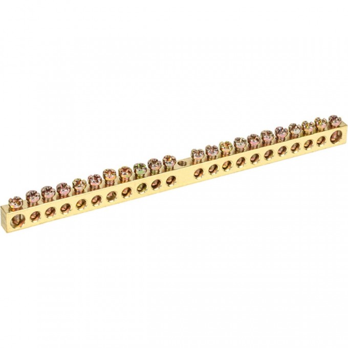 Шина REXANT PEN «земля-ноль» 6х9 мм 22/1 (22 группы/крепеж по центру) 11-2363 Шина REXANT PEN «земля-ноль» 6х9 мм 22/1 (22 группы/крепеж по центру) 11-2363