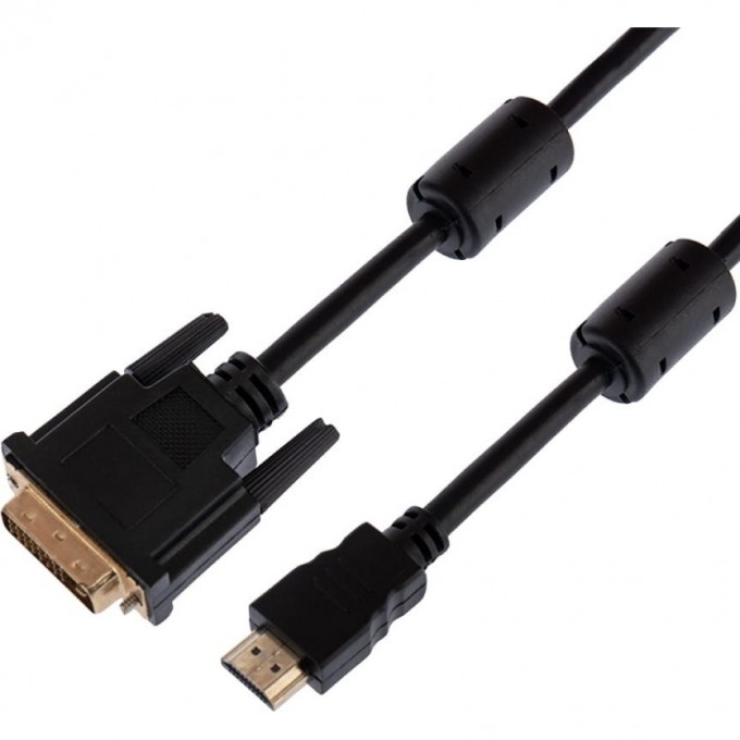 Шнур HDMI DVI-D REXANT GOLD 5м с фильтрами 17-6306 Шнур HDMI DVI-D REXANT GOLD 5м с фильтрами 17-6306